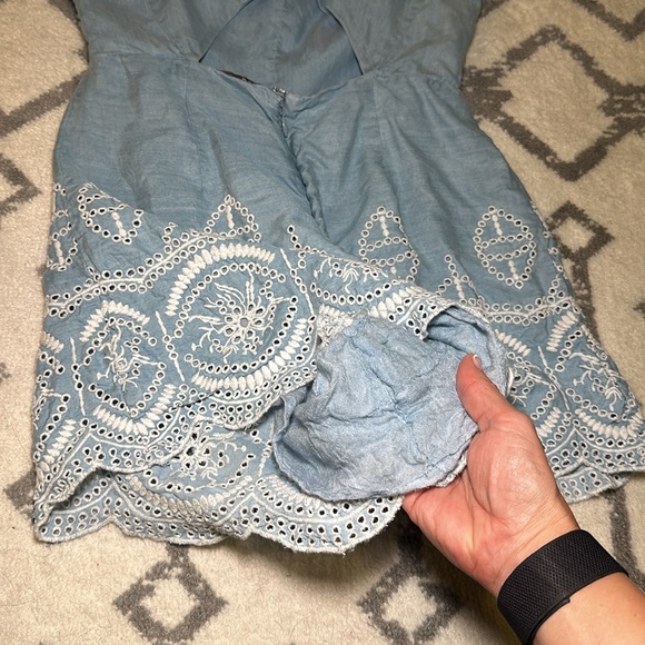 Lovers + Friends Bello Romper Sz S - Light Wash Blue from Revolve - Picture 5 of 8